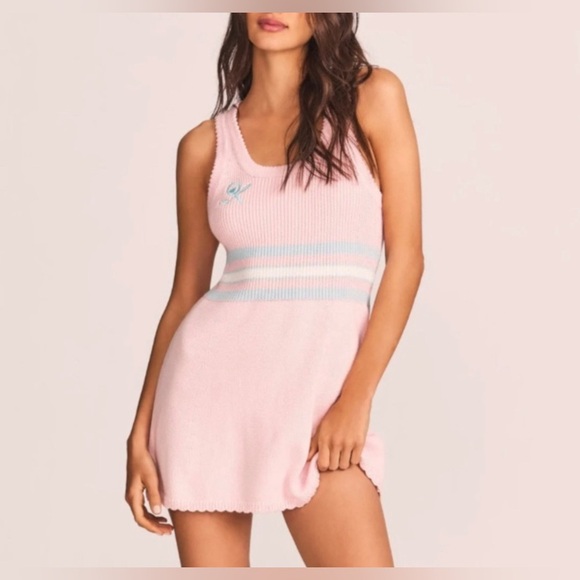 NWT | LoveShackFancy Indiana Mini Dress in Pink Sand Size Large - Picture 5 of 6